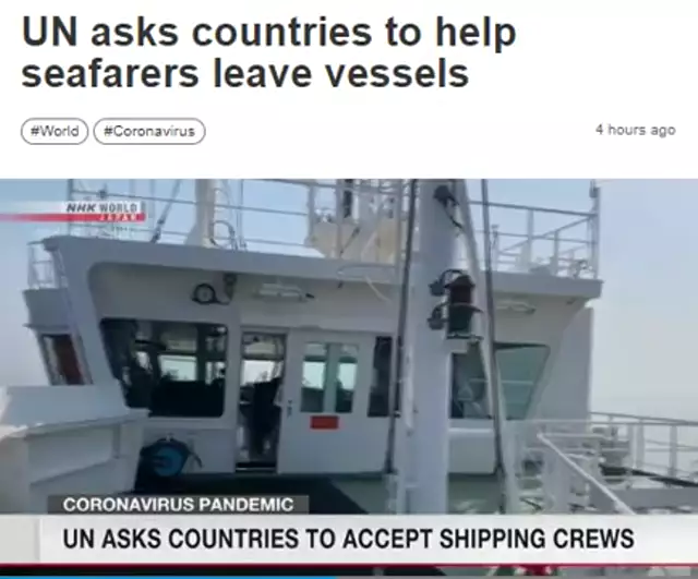 UN asks countries to help seafarers leave vessels From NHK WORLD
